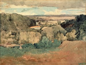 トウラーヒルのバーナードキャッスル（紙に水彩） 作： John Sell Cotman