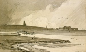 ブレイクニー教会とウィブトンホール、1818年 作： John Sell Cotman