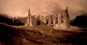 ボルトン・アビー（水彩・紙） 作： John Sell Cotman
