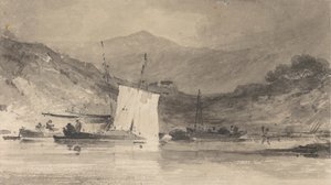 Cader Idris Mawddachin suistosta Barmouthin yläpuolelta 作： John Sell Cotman