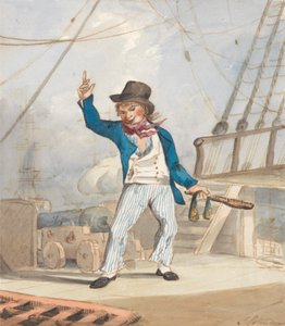 船乗りの似顔絵（3点セットのうちの1点） 作： John Sell Cotman