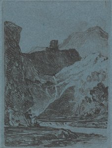 滝の上の城 作： John Sell Cotman