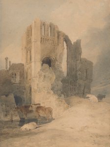 キャッスル エーカー修道院、ノーフォーク 作： John Sell Cotman