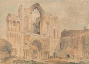 Castle Acre Priory、ノーフォーク、ウェスト フロント 作： John Sell Cotman