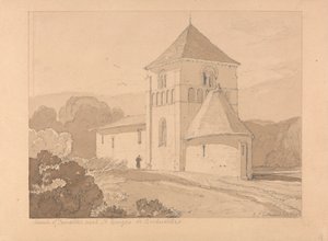 ヤインヴィル教会、ノルマンディー、サン ジョルジュ ド ボッシャーヴィル近く 作： John Sell Cotman