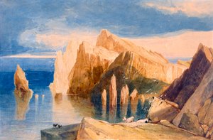 Point Lorenzo の北東側の崖、マデイラ、c1800-1840。