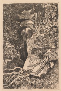 悪魔の橋、カーディガンシャー 作： John Sell Cotman
