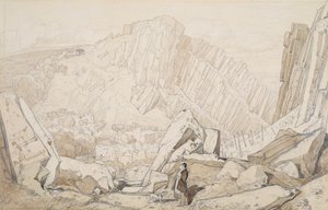 「ノルマンディー」シリーズのドンフロンI（鉛筆と紙で洗う） 作： John Sell Cotman