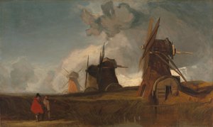 Moinhos de drenagem em Fens, Croyland, Lincolnshire 作： John Sell Cotman
