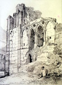 イーズビー・アビー（ヨークシャー） 1811年頃（エッチング 作： John Sell Cotman