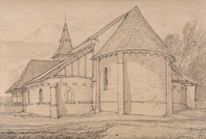 ルーアン、ノルマンディーの聖パウロ修道院教会の東端 作： John Sell Cotman