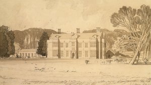 フェルブリッグホール、ノーフォーク、1818年（紙に鉛筆と灰色のウォッシュ） 作： John Sell Cotman