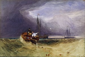 ヤーマス沖の漁船、1832 作： John Sell Cotman