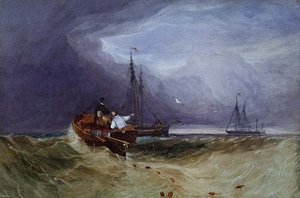 ヤーマス沖の釣り船 作： John Sell Cotman