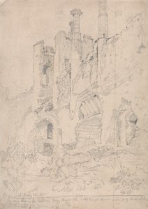 Castelo de Framlingham, Suffolk: parte do interior arruinado 作： John Sell Cotman