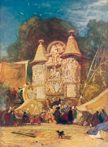 修道院の門オマル、ノルマンディー、1832 作： John Sell Cotman