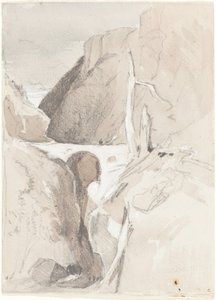 切り株のある峡谷 作： John Sell Cotman