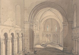 Saint Julienin kappelin sisustus, lähellä Rouenia, Normandia 作： John Sell Cotman