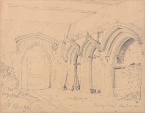 ヤーマス修道院跡の内部 作： John Sell Cotman