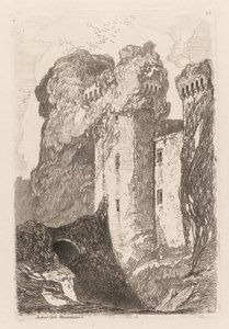 Liber Studiorum: ラグラン城、モンマスシャー 作： John Sell Cotman
