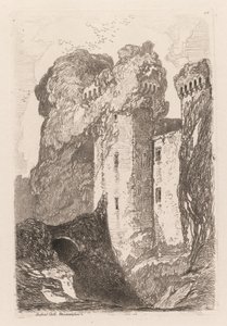Liber Studiorium：ラグランド城、モンムーシャー、1838年。 作： John Sell Cotman