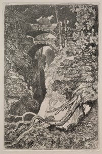 Liber Studiorum: 悪魔の橋、カーディガンシャー 作： John Sell Cotman