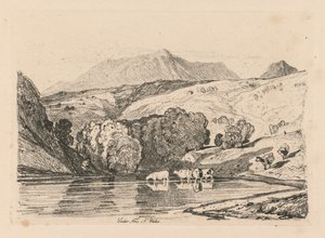 研究は自由ですプレート15は落下する、アイリス、北ウェールズ、1838。 作： John Sell Cotman