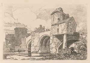Liber Studiorum: Plate 26, Monnow Bridge, Monmouthshire 作： John Sell Cotman