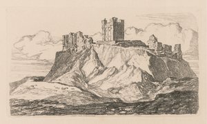 調査は無料です。プレート30、バンブロ城、ノーサンバーランド、1838。 作： John Sell Cotman