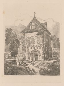 研究は無料です：ダラム1838近くのプレート36教会。 作： John Sell Cotman