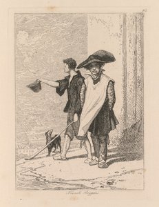 Liber Studiorum: プレート 45、フランスの物乞い 作： John Sell Cotman