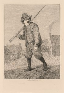 研究は、Teniers、1838年後の無料のプレート46スケッチです。 作： John Sell Cotman
