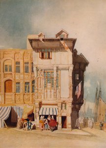 古い家、数字付き、c1836 作： John Sell Cotman