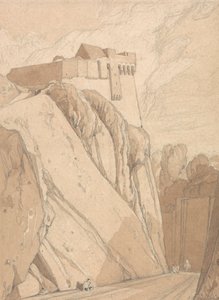 サン ロー、ノルマンディーの古い要塞の一部 作： John Sell Cotman