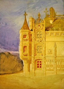 ルーアンのサン・トゥアン修道院の院長室（水彩・紙） 作： John Sell Cotman