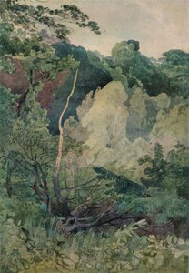 グレタ川の近くの木、19世紀 作： John Sell Cotman