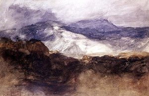 ウェルシュ山脈（水彩・紙）