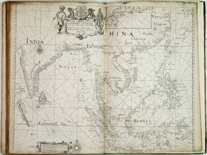 東インド諸島と中国の貿易地域と隣接する島々、スルラットから日本までの海図