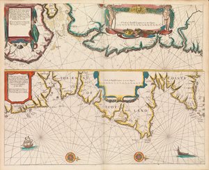 イギリス人水先案内人の最初の本：北方航路の記述、1671年頃（紙） 作： John Seller