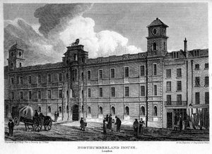 ノーサンバーランドハウス、ウェストミンスター、ロンドン、1815。 作： John Shury