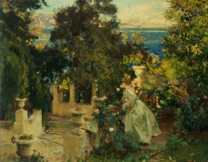 コルフの庭園、1909 作： John Singer Sargent
