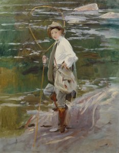 若いサーモンフィッシャー、1901 作： John Singer Sargent