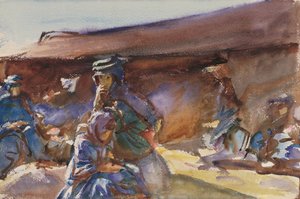 黒テント（紙にトイレ） 作： John Singer Sargent