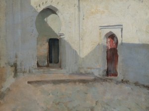 中庭、テトゥアン、モロッコ、1879-80 作： John Singer Sargent