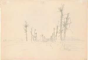 荒廃した風景 [裏面] 作： John Singer Sargent