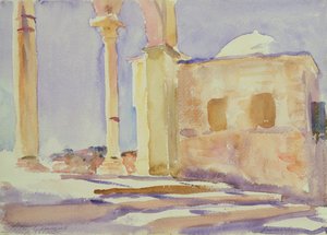 岩のドーム、エルサレム（紙にトイレ） 作： John Singer Sargent