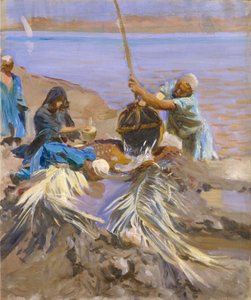 ナイル川から水を集めるエジプト人、1890-91 作： John Singer Sargent
