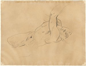 落ちる男性ヌード [裏面] 作： John Singer Sargent
