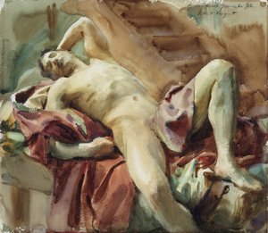 フィギュア・スタディ」1900年 作： John Singer Sargent