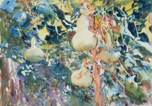 ひょうたん、1905年頃（紙にWC） 作： John Singer Sargent